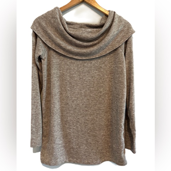 Chico’s Taupe Cowl Neck Sweater Size Small/4 - Picture 1 of 7
